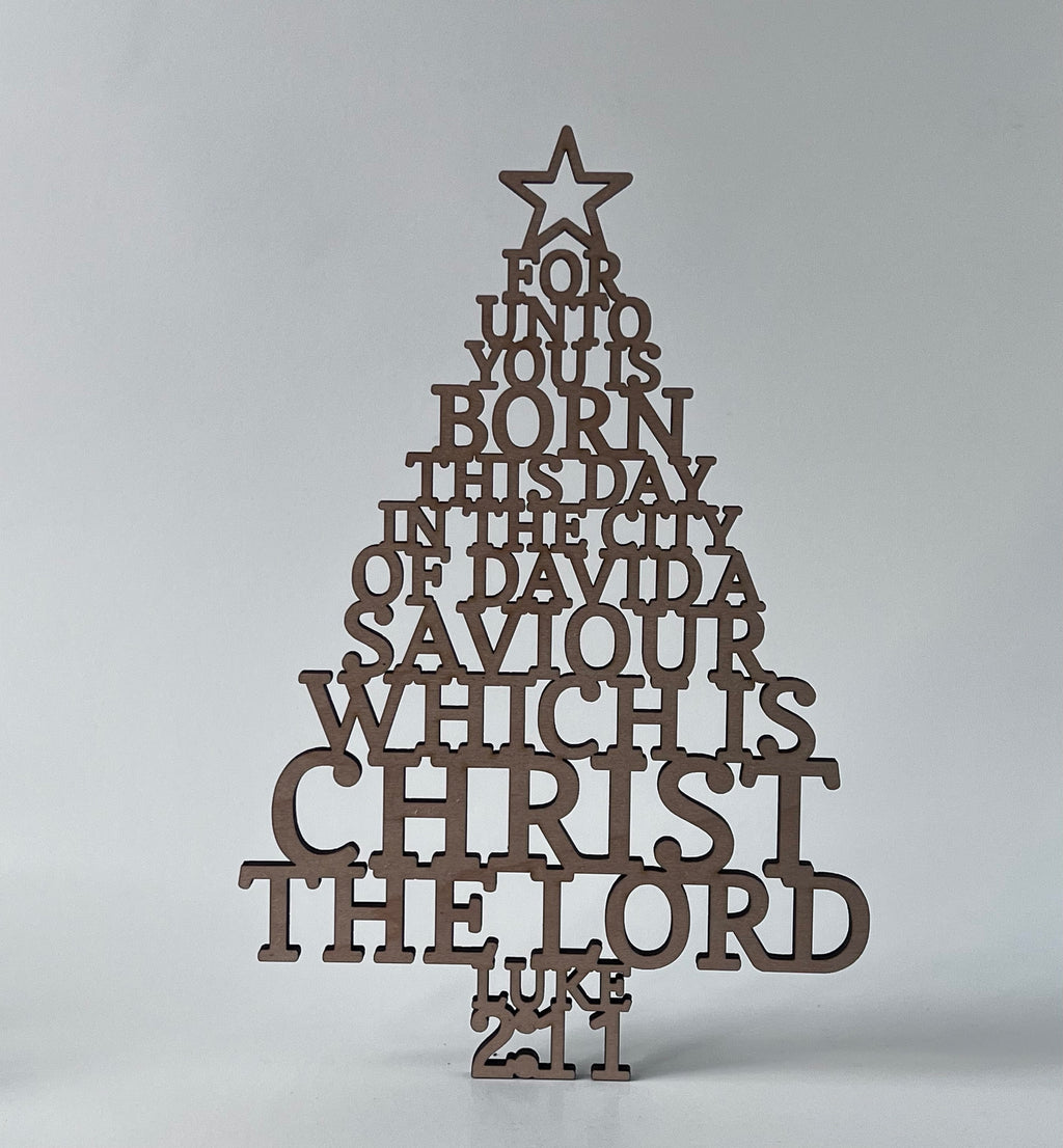 Christmas tree scripture signs image