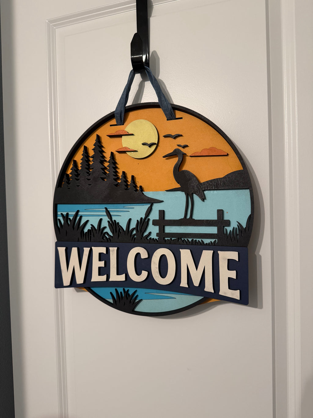 Lake Welcome Door Sign