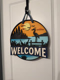 Lake Welcome Door Sign