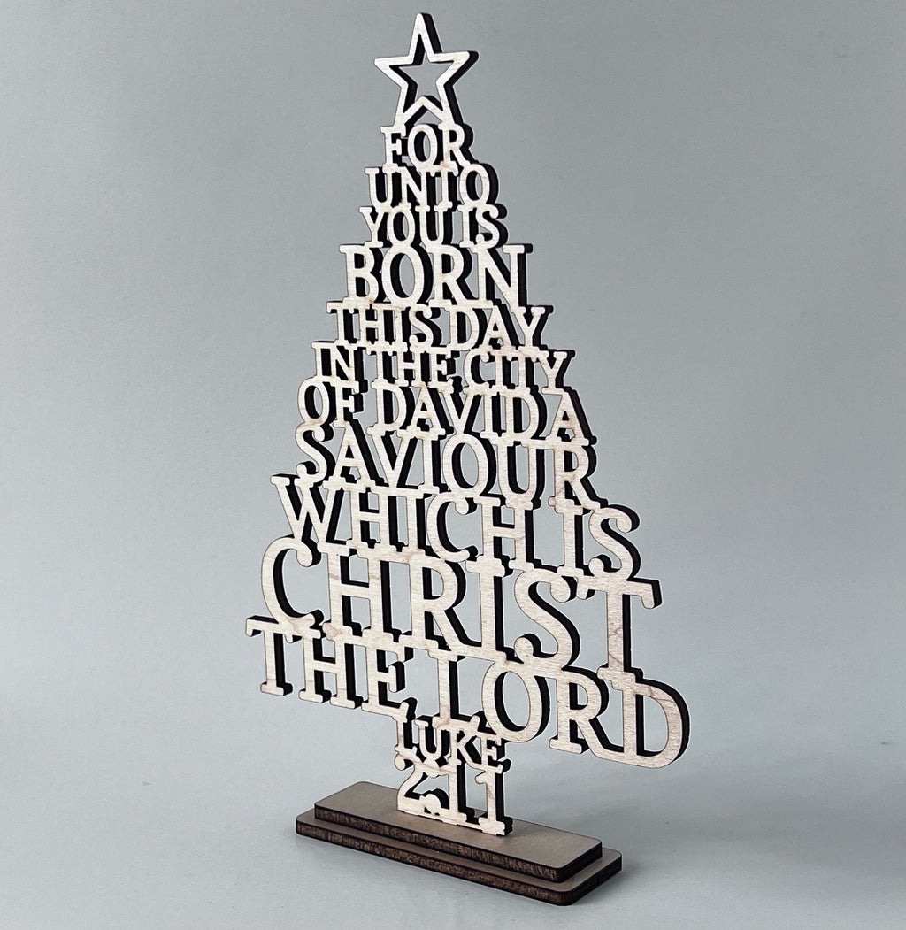 Christmas tree scripture signs image