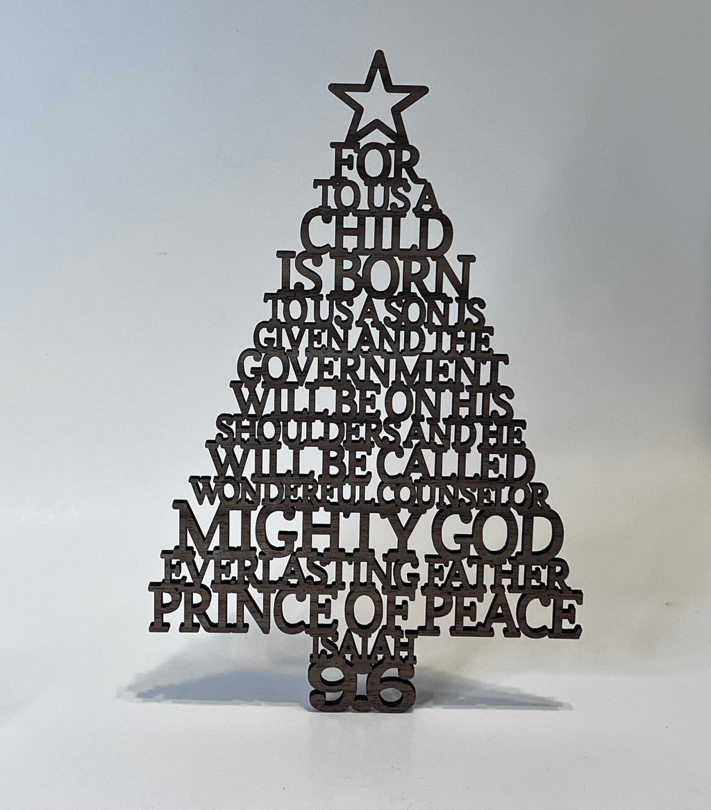 Christmas tree scripture signs image